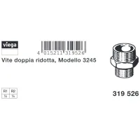 Vite doppia ridotta 1/2"x1/4" bronzo, filettatura R 319526