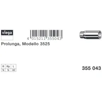 Prolunga MF 3/4"x30 bronzo, filettatura R, filettatura Rp 355043