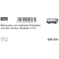 Manicotto FF D. 42 con battente Prestabo con SC‑Contur, acciaio al carbonio zincato, estremità a pressare femmina 558031