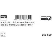 Manicotto di riduzione MF 28x15 Prestabo con SC‑Contur, acciaio al carbonio zincato, estremità maschio, estremità a pressare femmina 558529