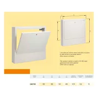 Armadio per esterno 760x650x130 mm - H contenitore (MM) 450 01CAR700