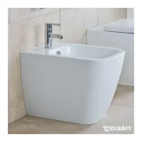 Duravit HAPPY D.2 bidet a pavimento monoforo, a filo parete, con troppopieno, colore bianco 2267100000
