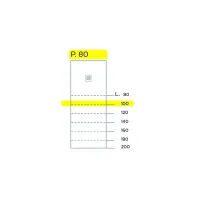 Piatto doccia Pietrablu Trendy, dim. 80 x 100 x h.3 cm - colore bianco 89614440-1001