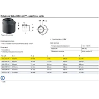 Riduzione Geberit Silent-PP eccentrica, corta ø75 x 50mm 390.373.14.1