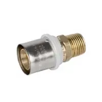 PEXAL BRASS Raccordo diritto maschio ø75/5x1/2" a pressare VS0130643 - -  VALSIR - - VS0130643
