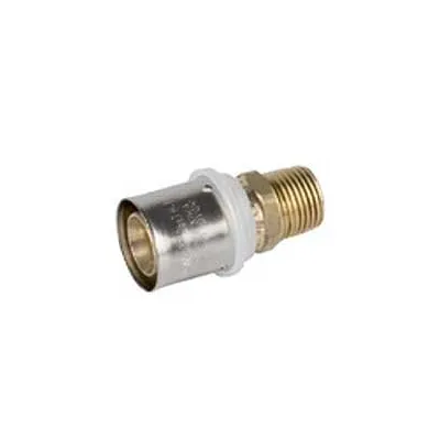 PEXAL BRASS Raccordo diritto maschio ø75/5x1/2" a pressare VS0130643 - -  VALSIR - - VS0130643