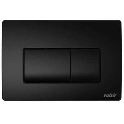 Placca di scarico WC meccanica P1 doppio pulsante Valsir Tropea nero opaco VS0871303