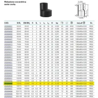 Riduzione eccentrica serie corta PEHD ø125x63mm VS0358033 - -  VALSIR - -  