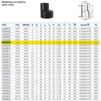 Riduzione eccentrica serie corta PEHD ø75x40mm VS0358007 - -  VALSIR - -  