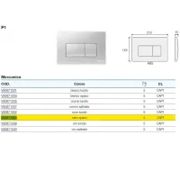 Placca di scarico WC meccanica P1 doppio pulsante Valsir Tropea nero opaco VS0871303