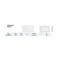 Ariasilent griglia minimal 292 x 172 mm - spessore 3,5 mm - plastica bianca VS0435431