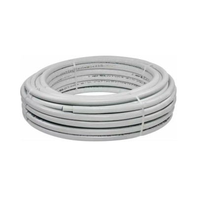 Tubo multistrato PE-Xb ø16 x 2,25 Pexal isolato con guaina autoestinguente grigio, in rotolo da 50 metri - Spessore isolamento 6 mm (prezzo al metro - minimo acquistabile 50 metri)