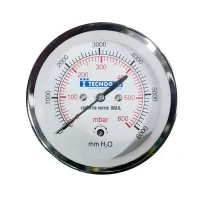 Manometro per gas - 0 ÷ 600 mbar - ø 80 - 3/8" - attacco radiale 00000006918