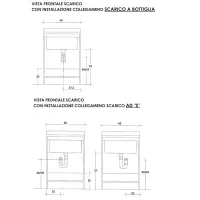 Lavatoio Edilla Montegrappa bianco 60X50x85 cm M200020001
