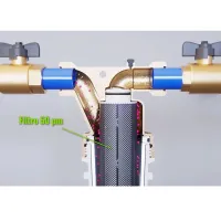 CALEFFI eCAL, Dispositivo anticalcare elettrolitico con filtro e magnete - Attacco: G 1" (ISO 228-1) F 537761