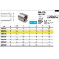 Manicotto 3/8" AISI316L- ISO4144 da tubo senza saldatura 268308316L