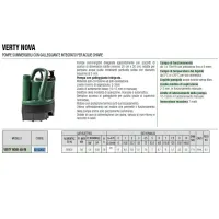 Dab Pumps VERTY NOVA 400 M Pompa sommergibile a mandata verticale con galleggiante integrato per drenaggio acque chiare ad uso domestico 60122637H