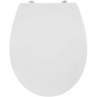 Ceramica Dolomite Quarzo Eurovit sedile con cerniere in metallo, bianco E131701