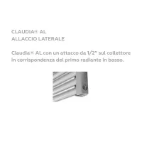Radiatore bagno scaldasalviette Claudia AL 600x1807 RAL9016 3551350001681