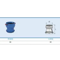 Raccordo universale Valsir AriaSilent Link Ø 90 mm per sistemi di VMC VS0435203
