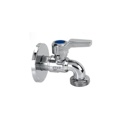 Rubinetto cromato per lavatrice da 1/2" con sfera teflonata anticalcare 1722C344