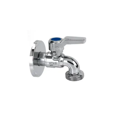 Rubinetto cromato per lavatrice da 1/2" con sfera teflonata anticalcare 1722C344