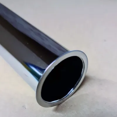 86 TUBO ORLATO con dado e guarnizione cromato ø1.1/4"x26 L.250 mm --86.2514