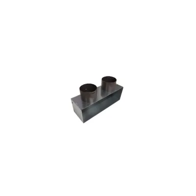 VMC1275 Adattatore in lamiera zincata per tubo tondo con 2 attacchi reversibili ø90 VMC1275290