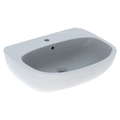Geberit FANTASIA lavabo L.60 cm, con foro rubinetteria e troppopieno, colore bianco finitura lucido 500.906.00.1