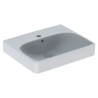 Geberit SMYLE SQUARE lavabo rettangolare L.50 cm, con foro rubinetteria e troppopieno, colore bianco finitura lucido 500.256.01.1