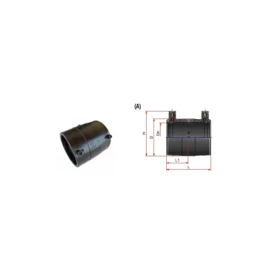 Manicotto elettrosaldabile PE100 SDR21 ø250 PN10 12DME250