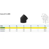 Curva 45° in EPE DN125 VS0432615