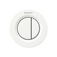 Comando a distanza pneumatico Geberit tipo 01, round, per risciacquo a due quantità, pulsante da incasso, bianco 116.042.11.1