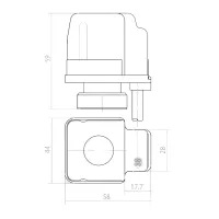 Testina elettrotermica per impianti radianti 230V con micro UFHACT230NC4B