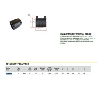 Manicotto elettrosaldabile PE100 SDR21 ø250 PN10 12DME250