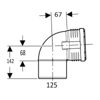 Silent-PP curva 87,5 gradi Geberit in PP a innesto d. 125 mm 390.624.14.1