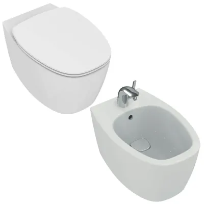 Coppia wc sospeso con sedile + bidet Dea ETV6586184