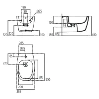 Coppia wc sospeso con sedile + bidet Dea ETV6586184