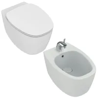 Coppia wc sospeso con sedile + bidet Dea ETV6586184
