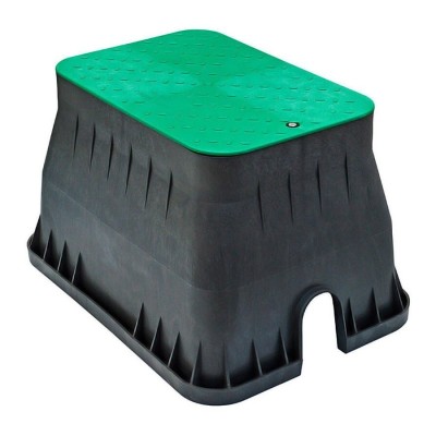 Pozzetto per valvole chiusura / elettrovalvole da irrigazione con bullone coperchio con bordo rettangolare standard 496x380 mm IGPCZ2000N04R