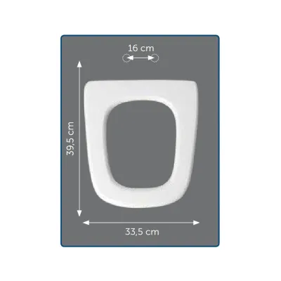 Sedile compatibile mod. Aero Ideal Standard bianco in resina poliestere C0601PO000236P