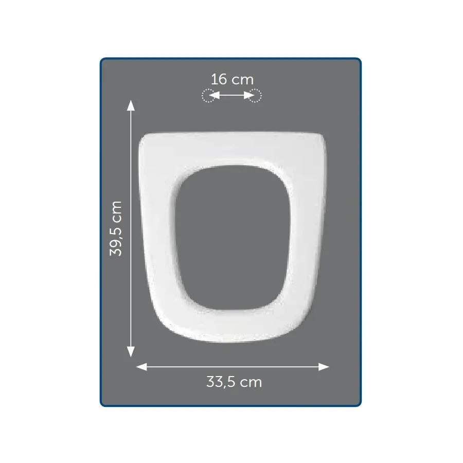 Sedile compatibile mod. Aero Ideal Standard bianco in resina poliestere C0601PO000236P Sedile compatibile mod. Aero Ideal Standard bianco in resina poliestere C0601PO000236P