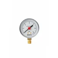 M1-ABS 63/R Manometro DN 63 ad attacco radiale 0÷6 bar, attacco G1/4B, cassa in plastica e indice rosso per impianti di riscaldamento PZFEA3206BB13