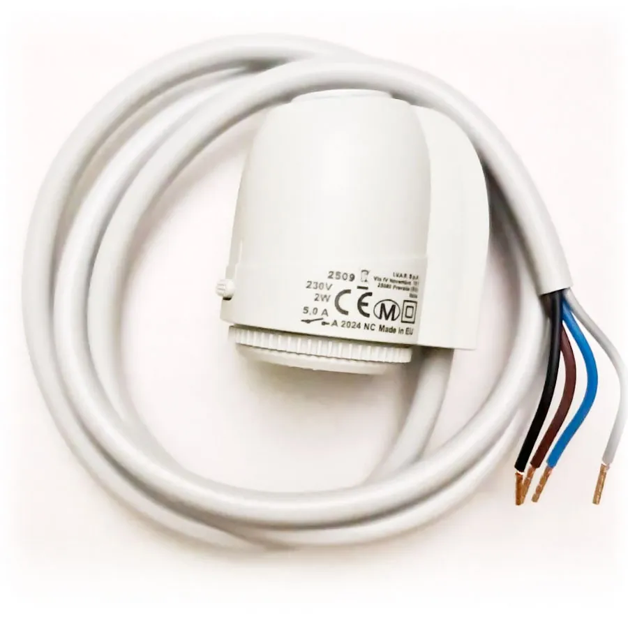 TE 3050 M Testa elettrotermica normalmente chiusa con contatto di fine corsa (4 fili) 230V 500808M TE 3050 M Testa elettrotermica normalmente chiusa con contatto di fine corsa (4 fili) 230V 500808M