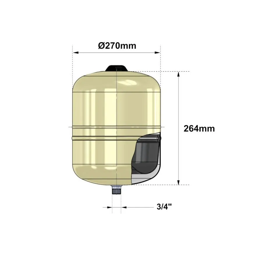 Vaso espansione Hydro-Plus E 12 litri 3/4" Zilmet 11E0001200 Vaso espansione Hydro-Plus E 12 litri 3/4" Zilmet 11E0001200