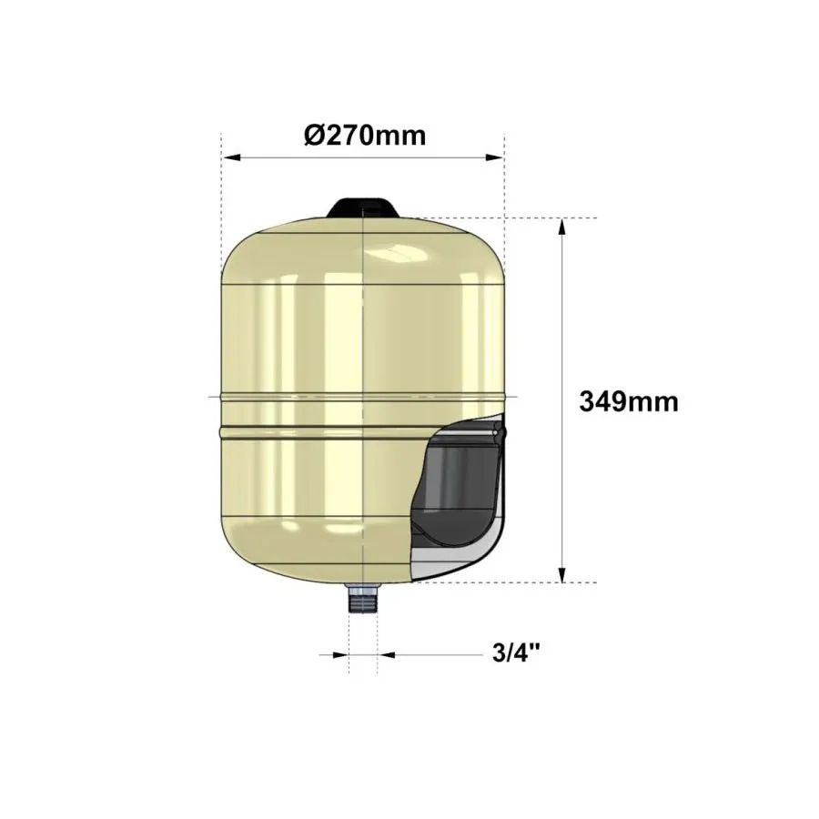 Vaso espansione Hydro-Plus E 18 litri 3/4" Zilmet 11E0001800 Vaso espansione Hydro-Plus E 18 litri 3/4" Zilmet 11E0001800