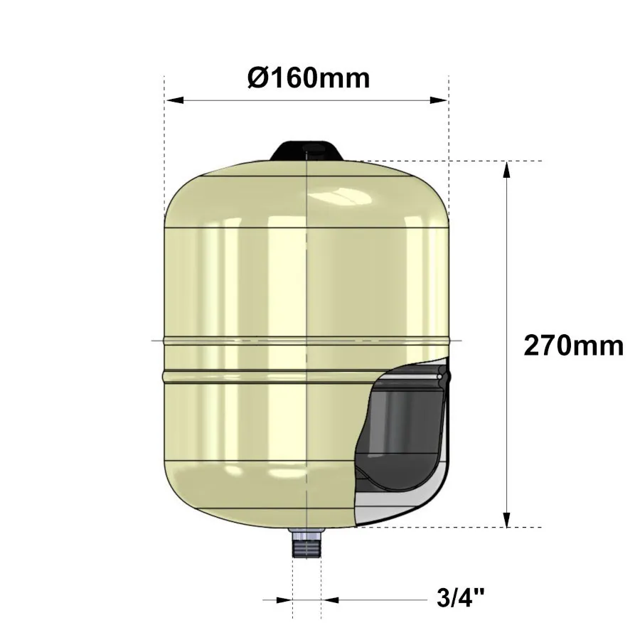 Vaso espansione Hydro-Plus E 5 litri Zilmet 11E0000500 Vaso espansione Hydro-Plus E 5 litri Zilmet 11E0000500