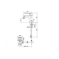 Miscelatore bidet serie Orange Paffoni con piletta di scarico in ottone 1"1/4, cromo lucido OG135CR
