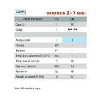 Scaldabagno scaldacqua a legna mod. LG 80 litri (versione solo legna) FU000184