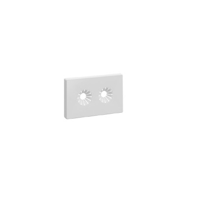 6150 - Rosone bianco lucido a parete in plastica Ø10÷20, interasse 35mm per valvole monotubo e bitubo serie TopFAR 6150 35BL